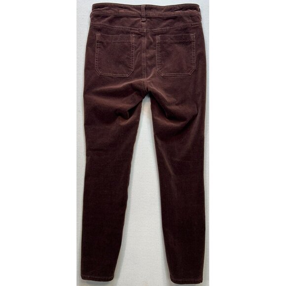 Anthropologie Pilcro Women's Corduroy Skinny Pants High Rise Size 28 Deep Brown - Picture 2 of 12